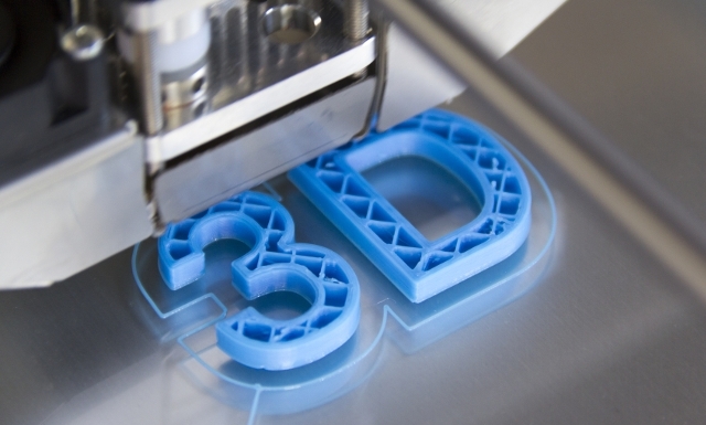 3d logo being printed with a 3d printer